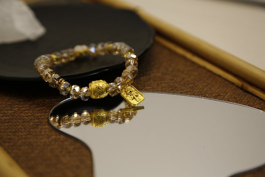 Faceted Citrine Prosperity Gold Bracelet