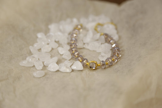 Faceted Amethyst Crown Jewel Bracelet