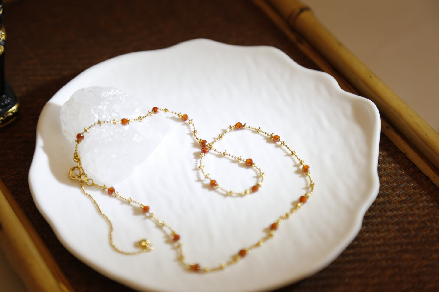 Carnelian Bead Convertible Necklace Bracelet