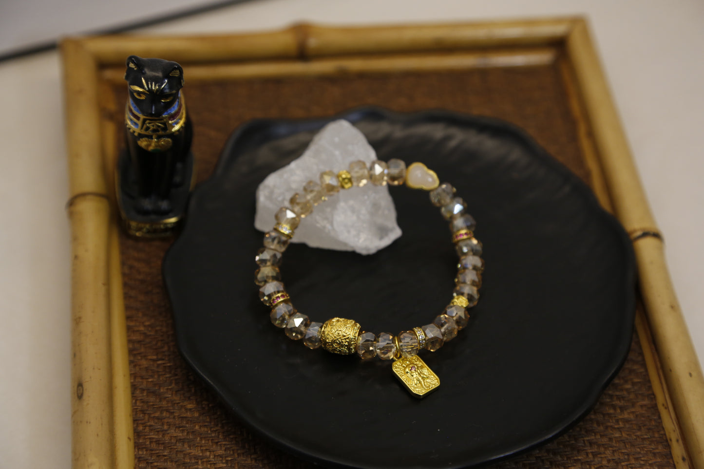 Faceted Citrine Prosperity Gold Bracelet