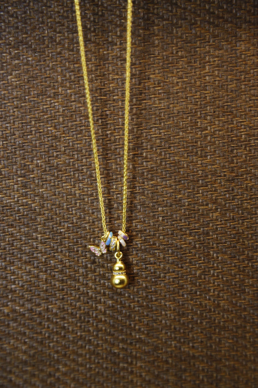 Lucky Hulu Butterfly Charm Necklace