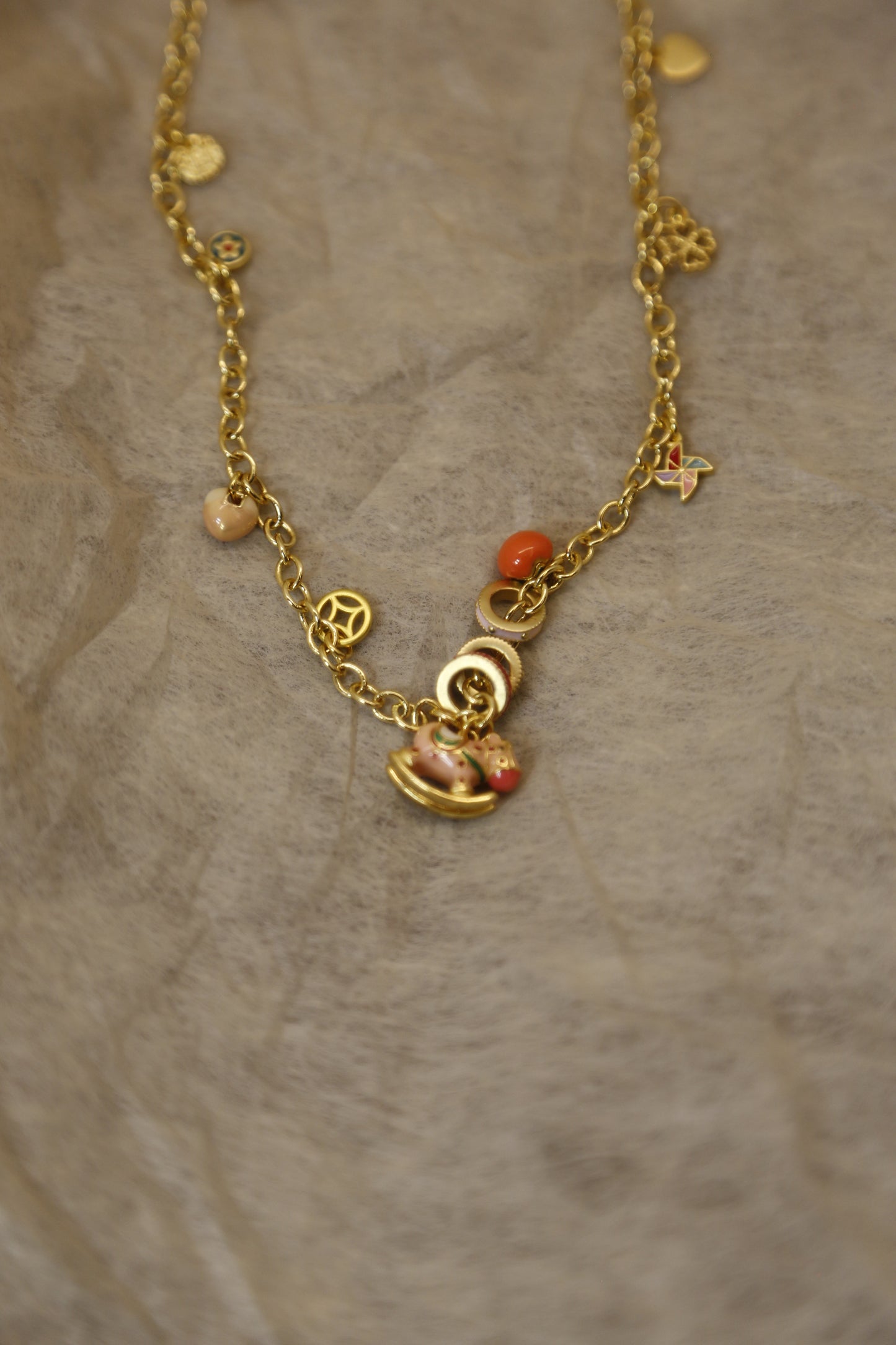 Whimsical Rocking Horse Charm Necklace