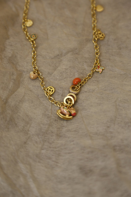 Whimsical Rocking Horse Charm Necklace