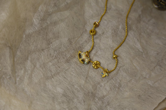 Whimsical Rocking Horse Star Charm Necklace
