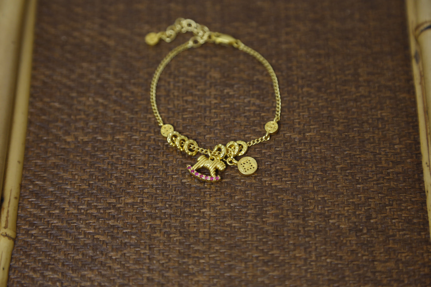 Whimsical Rocking Horse Coin Charm Bracelet