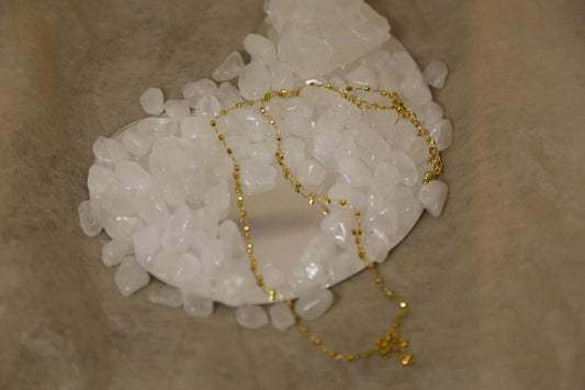 Delicate Gold Bead Chain Necklace