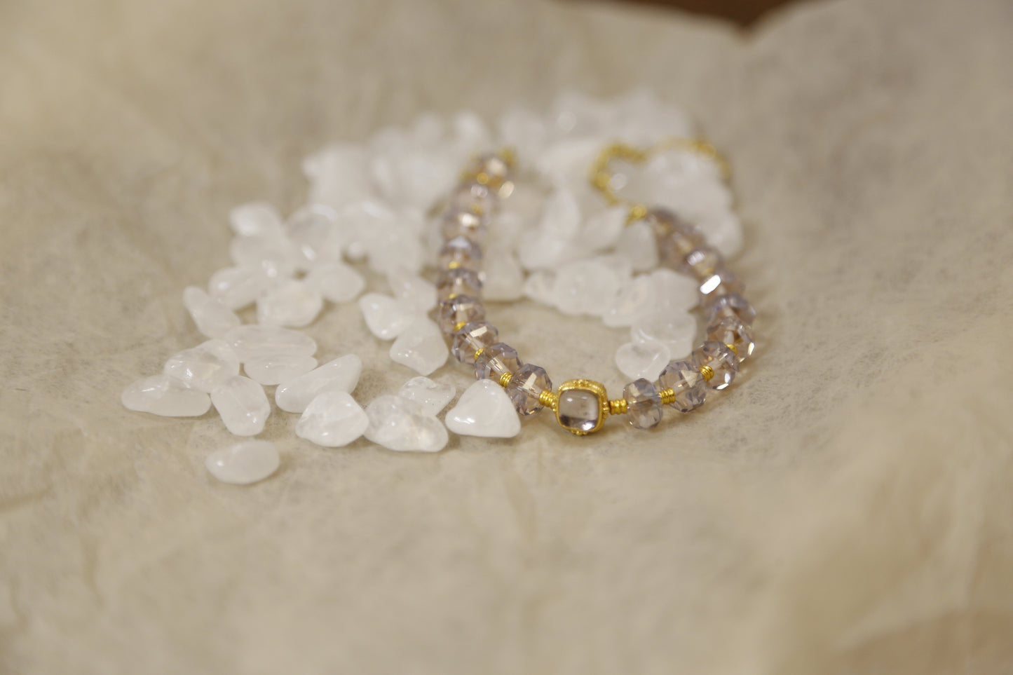 Faceted Amethyst Crown Jewel Bracelet