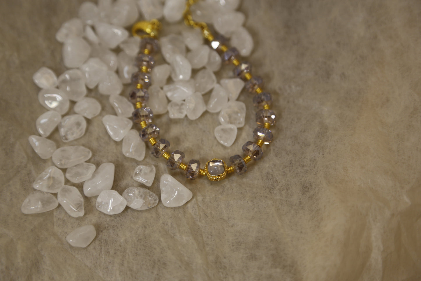 Faceted Amethyst Crown Jewel Bracelet