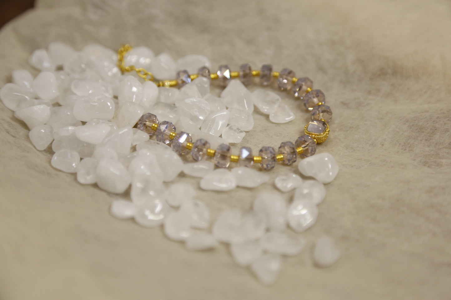 Faceted Amethyst Crown Jewel Bracelet